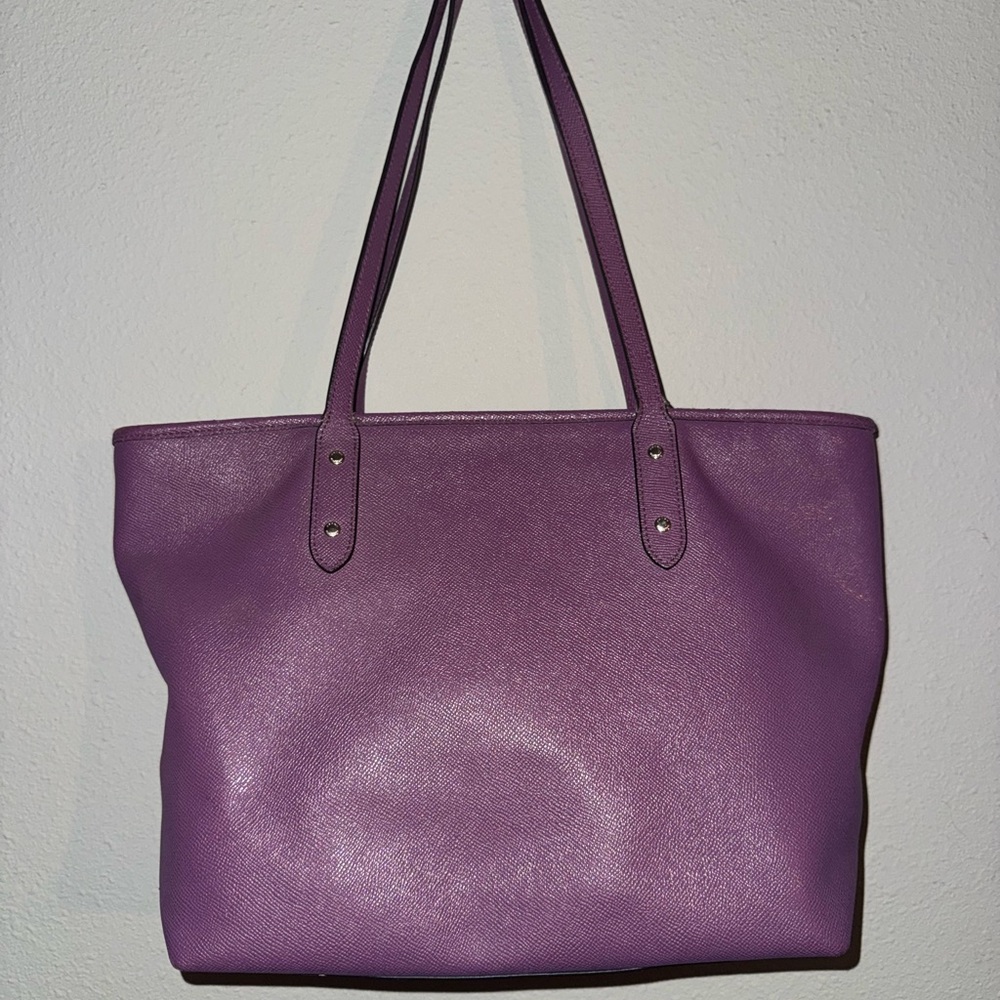 Coach Purple Tote Bag - Picture 2 of 7